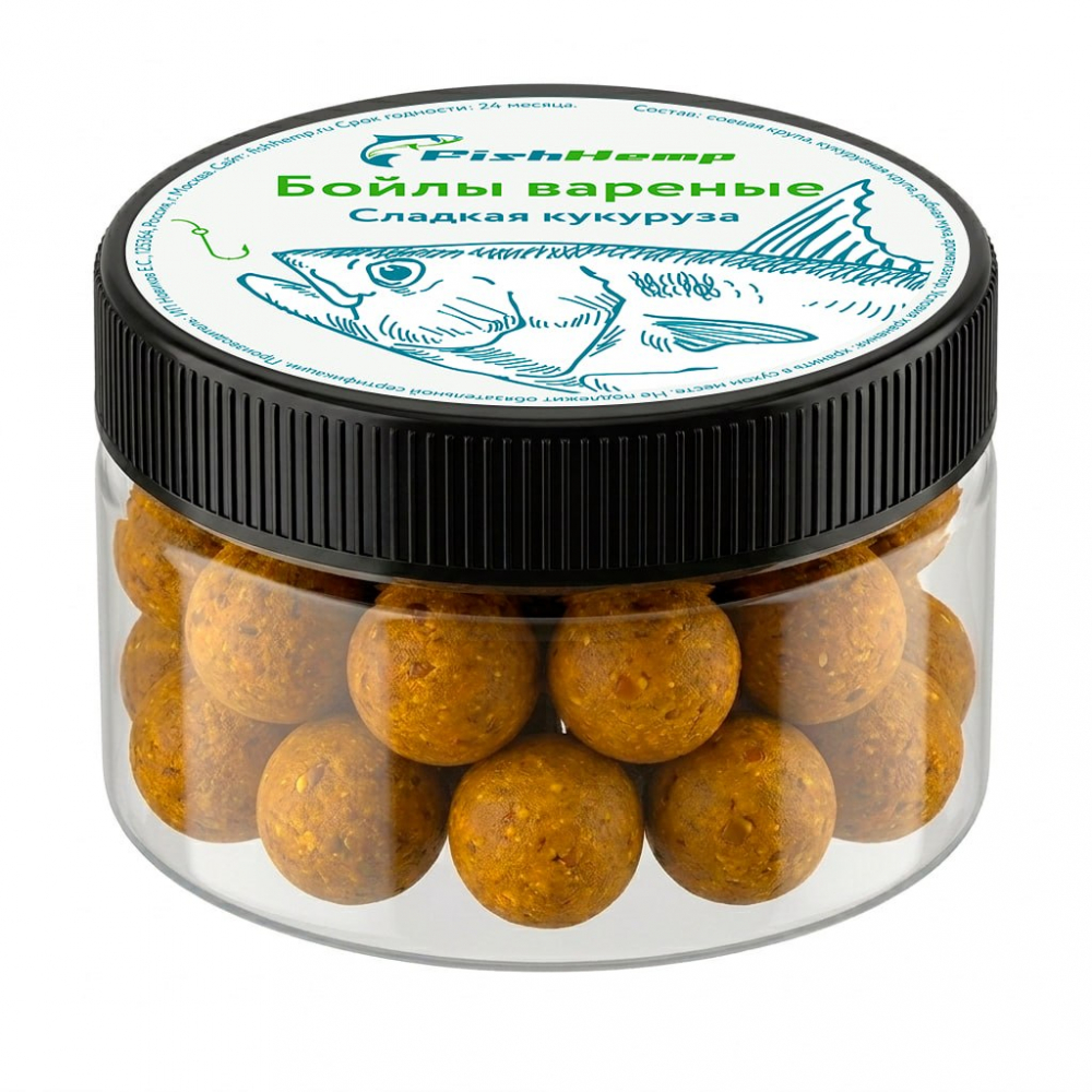 Насадочные бойлы FishHemp «Кукуруза» 20 мм (вареные) 