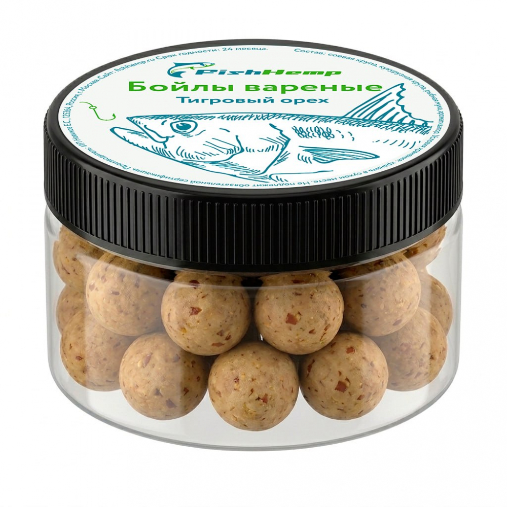 Насадочные бойлы FishHemp «Тигровый орех» 24 мм (вареные)